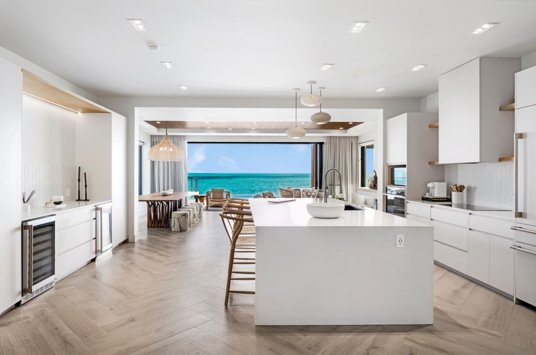 Fully equipped kitchen with ocean views